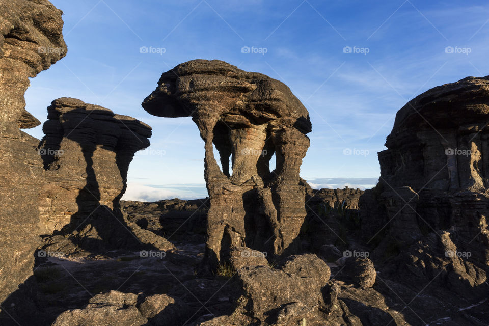 Rock formations, Mount Roraima, Canaima National Park.