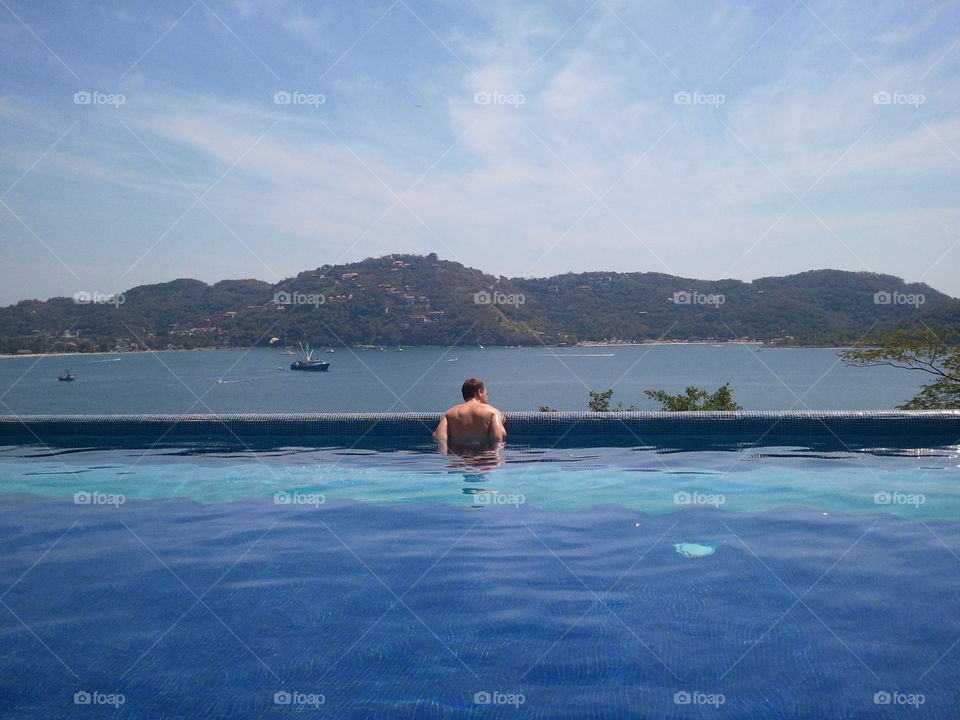 tropical view. view from zihuatanejo 