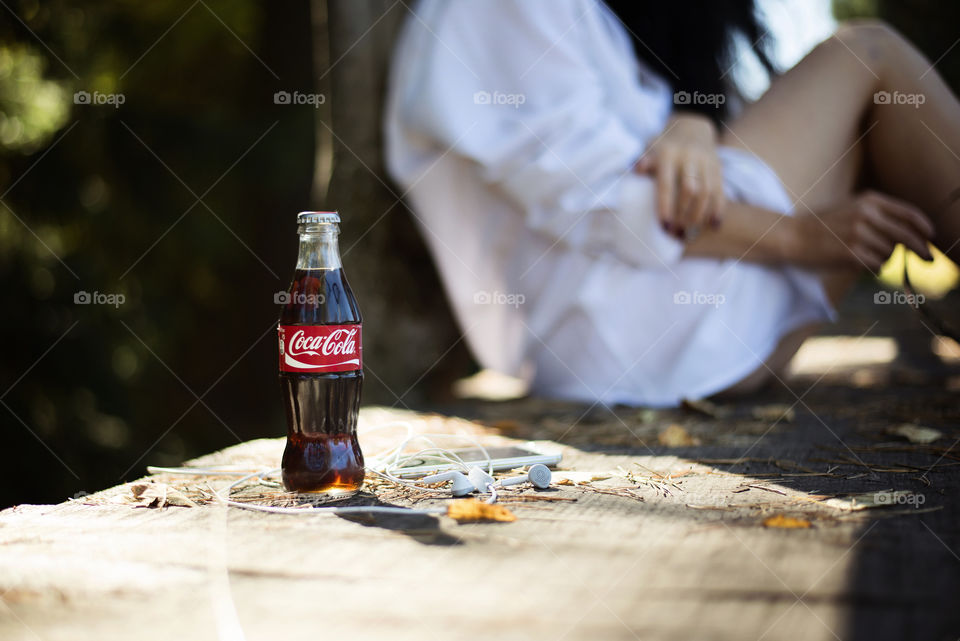 Coca-Cola and girl