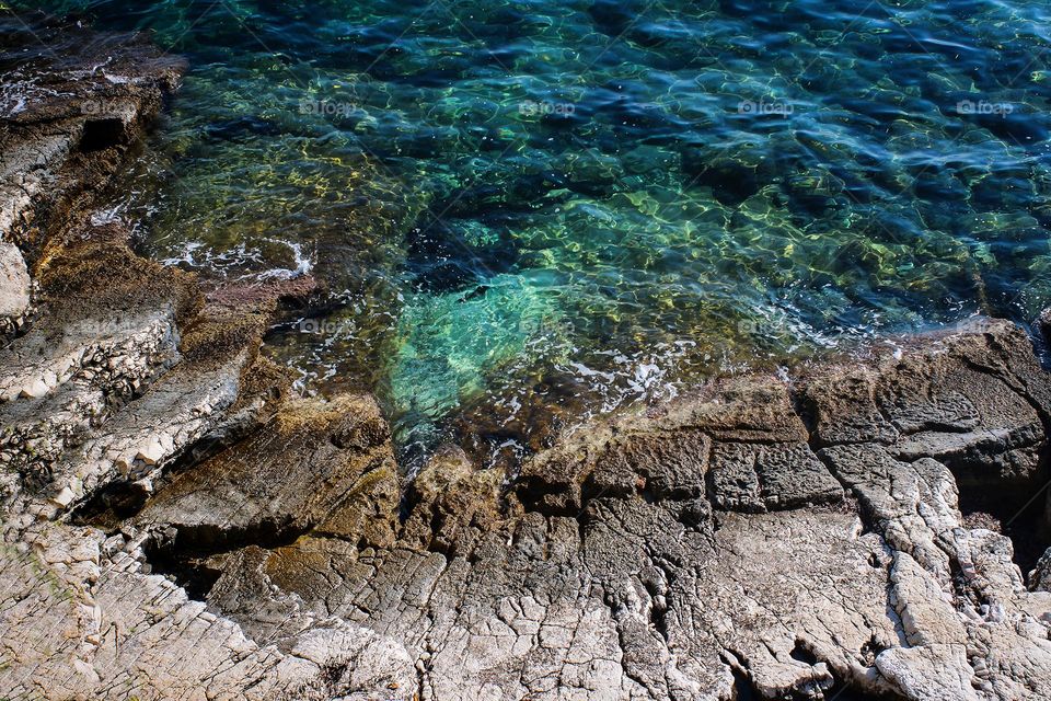 Crystal clear waters of Aegean