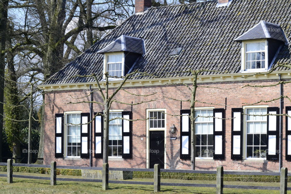 Original Dutch house from about 1700.. Taken in the Netherlands.
