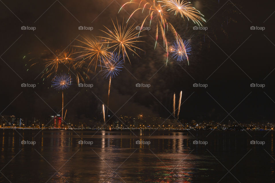 Fireworks in Florianopolis.