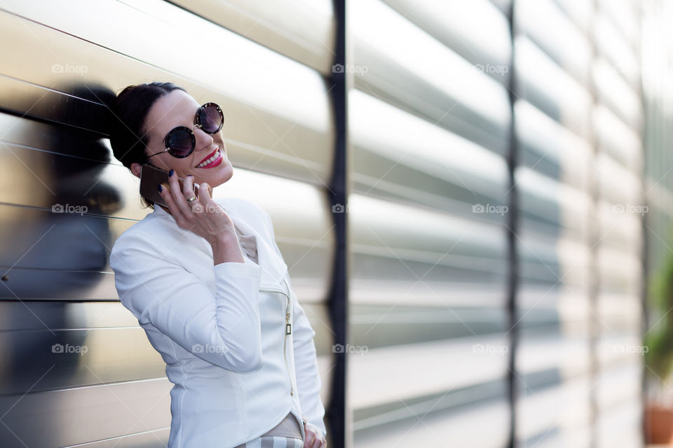 Woman talking on cellphone