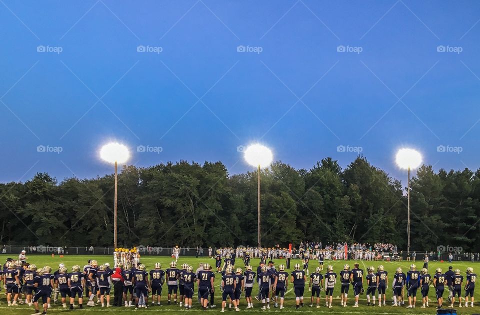 Signs of Autumn - the first Friday Night Lights, a sure sign of fall.  This is the first home game of the 2019 season. 