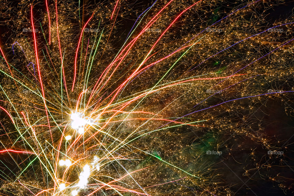 Fireworks at night