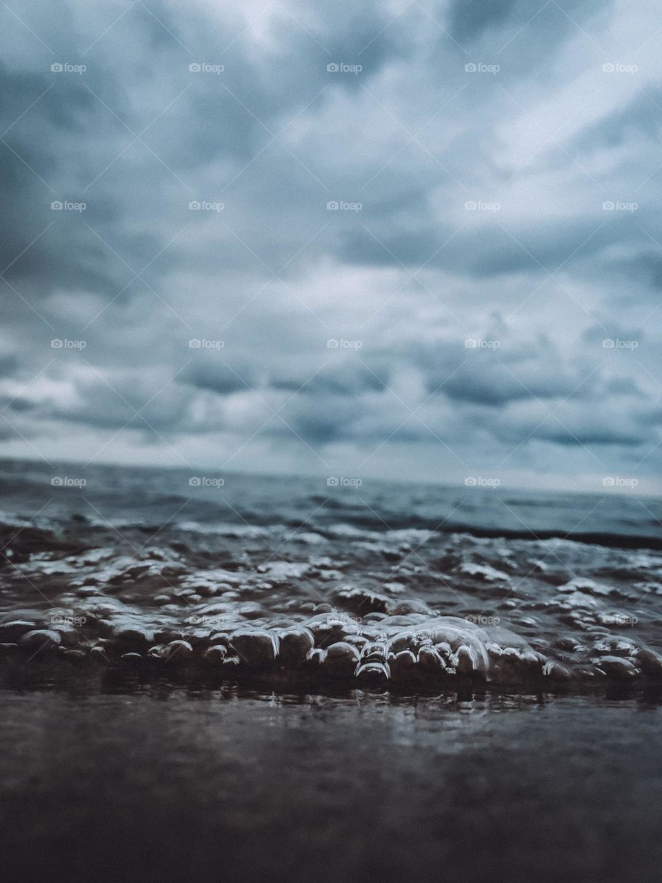 moody weather, seaside, water, sky