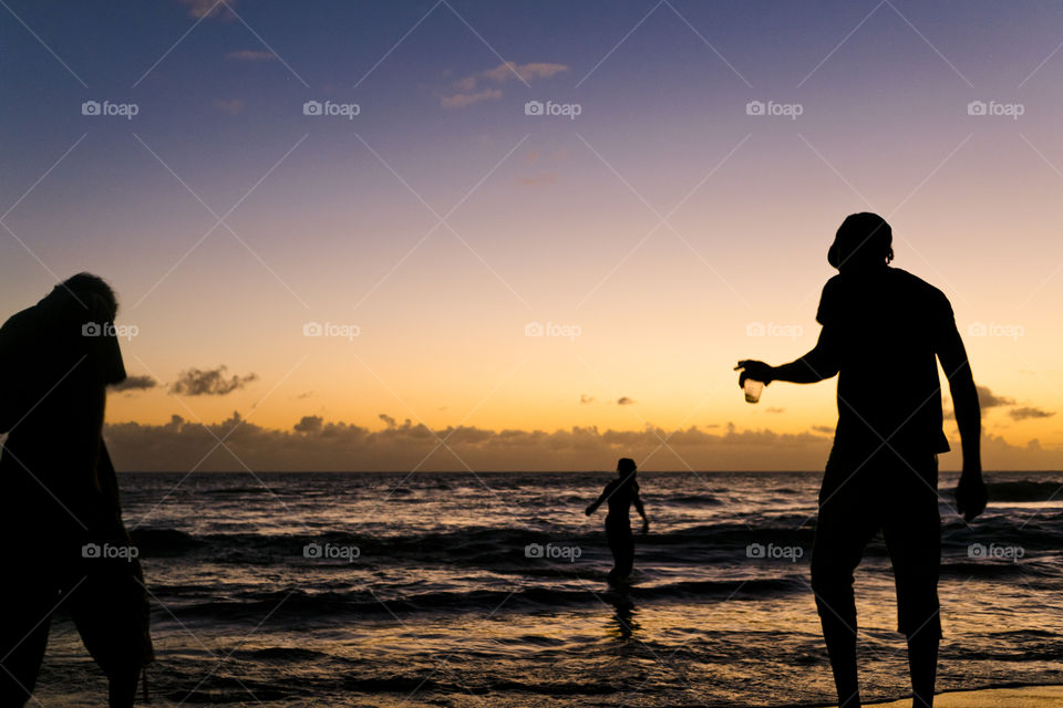 Sunset party on beach