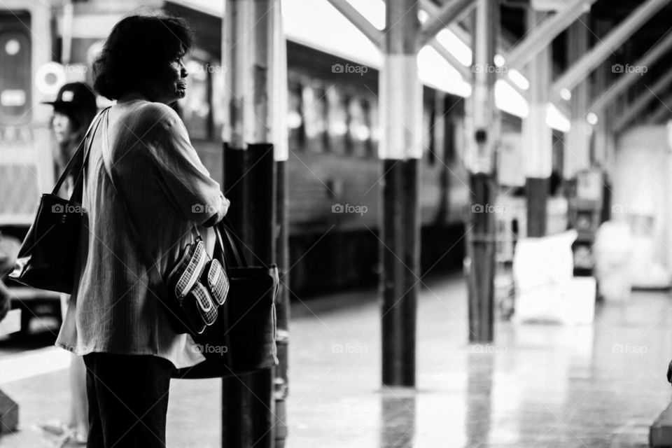 waiting. Hua Lamphong MRT Station