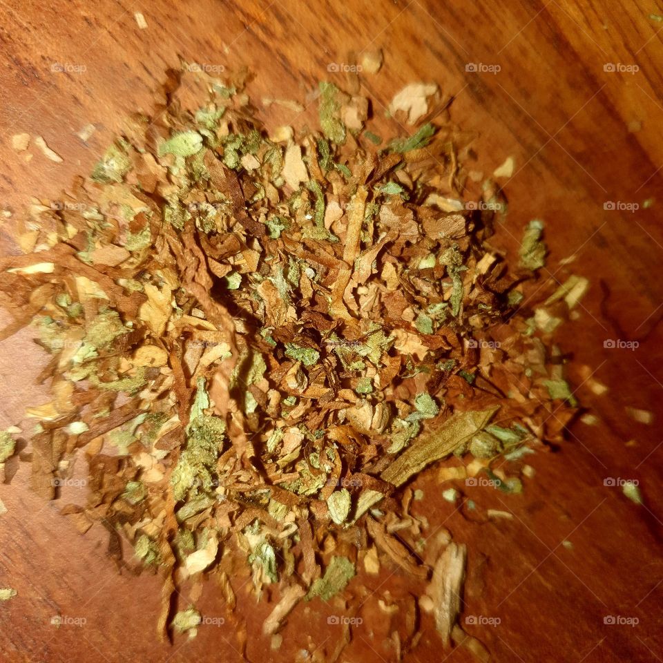 Pile of weed and tobacco. For a joint.
