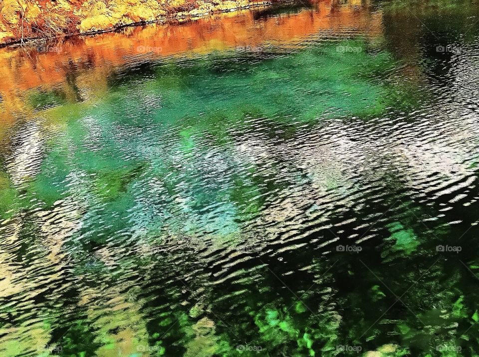 Natural hot spring pool 