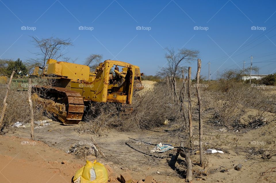 Old machinery at the scrap yard