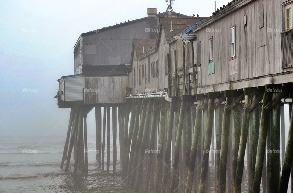 Pier in the fog