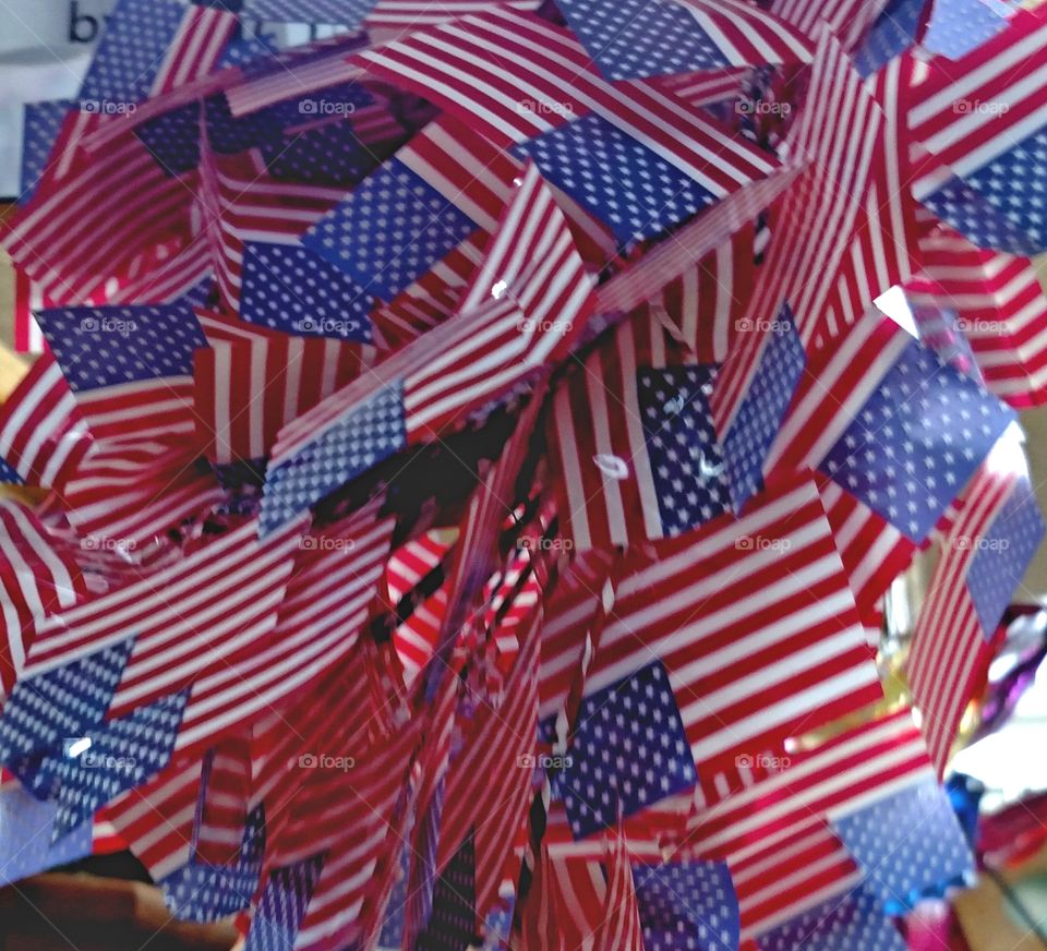 Flag display in store