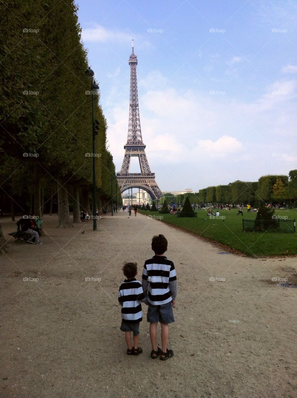 Boys with the Eiffel Tower