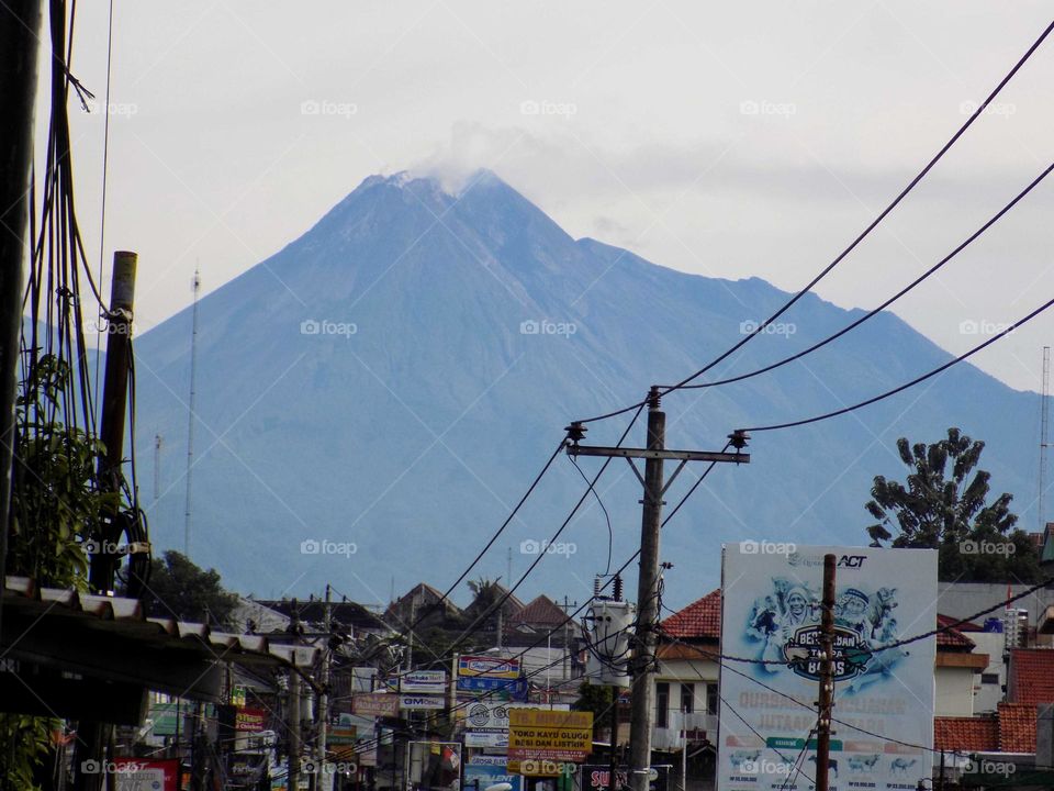 Volcano seen from a distance
