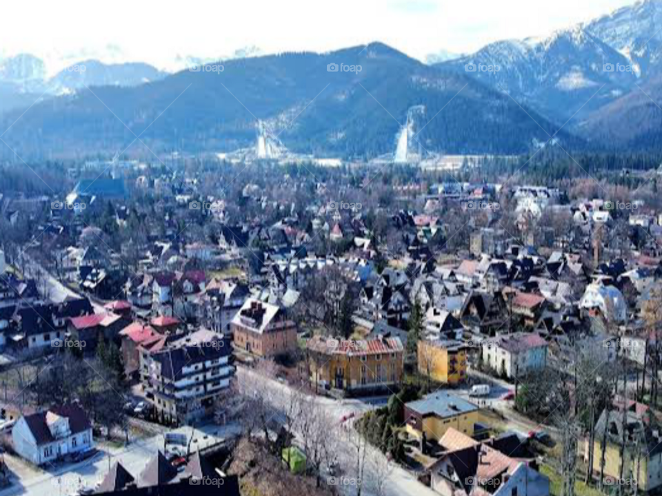 village view over the horizon