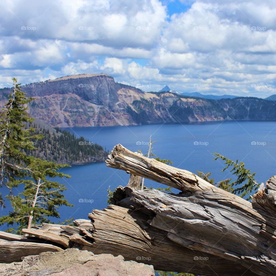 Crater lake on the West Coast of United States