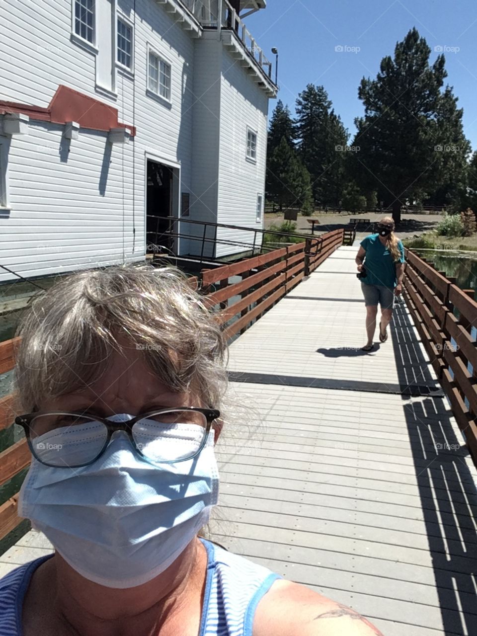 Masked up and distanced