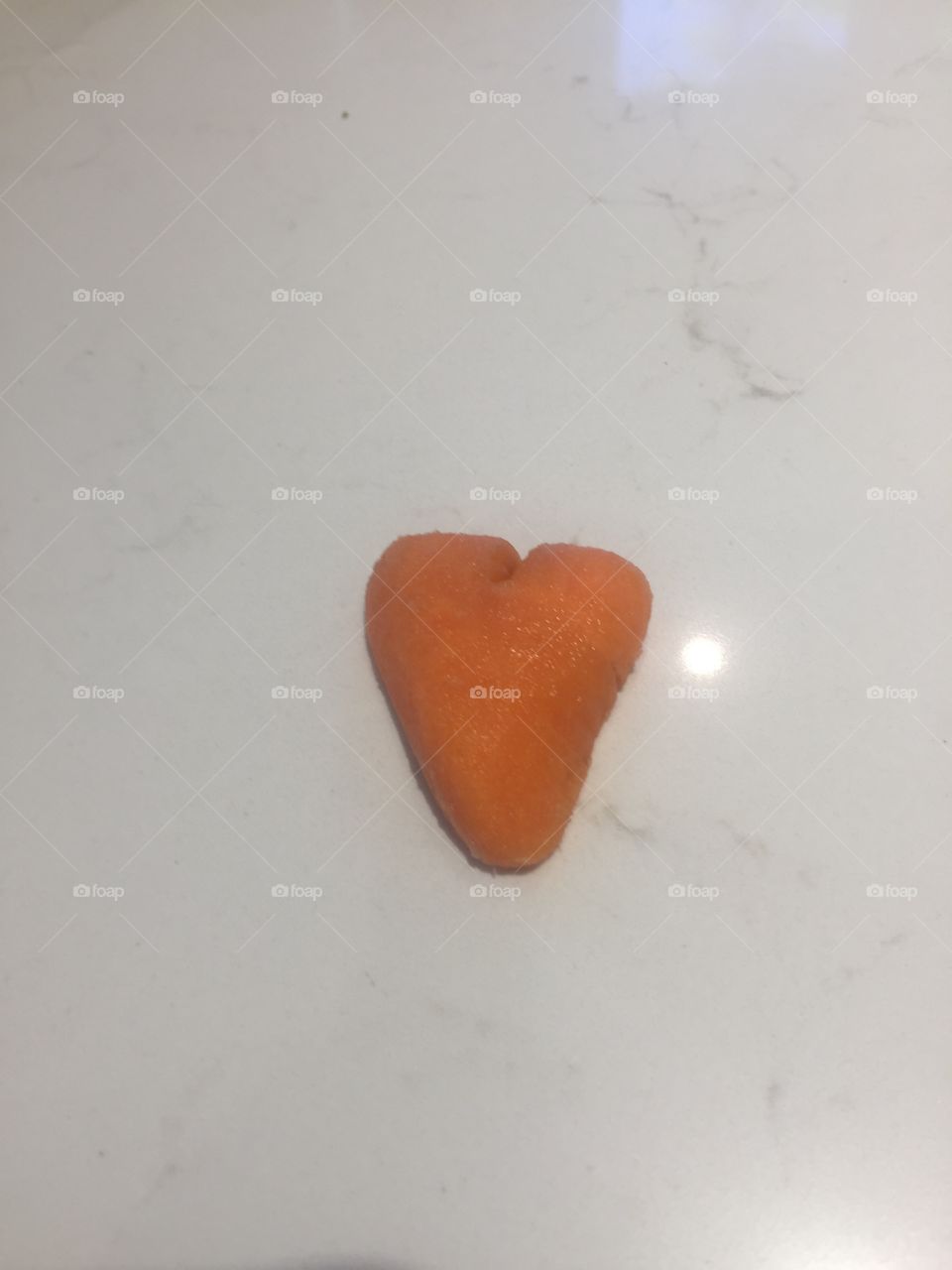 Heart shaped baby carrot