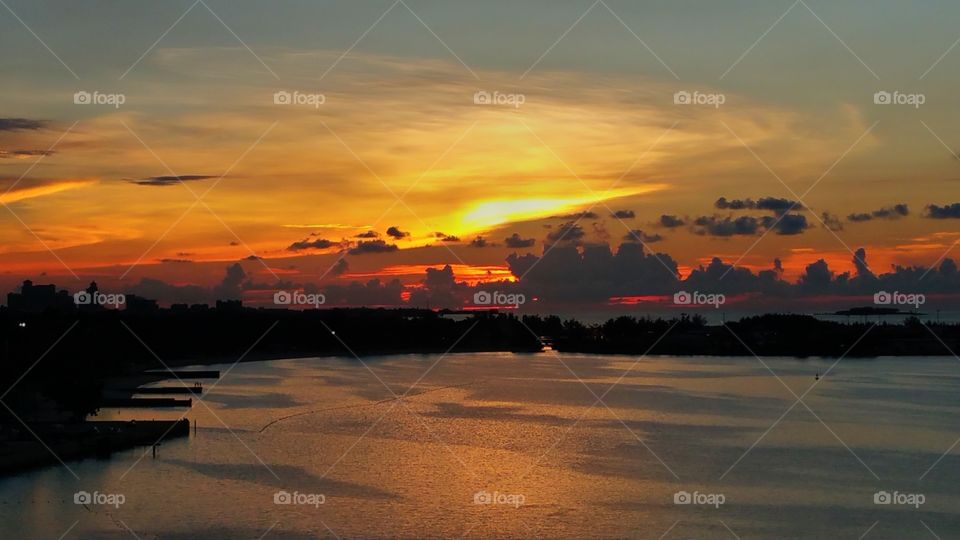 Amazing sunset over Nassau's Bahama's