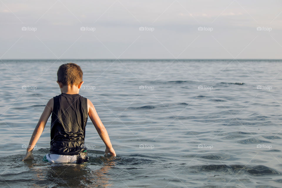 Evening in the water