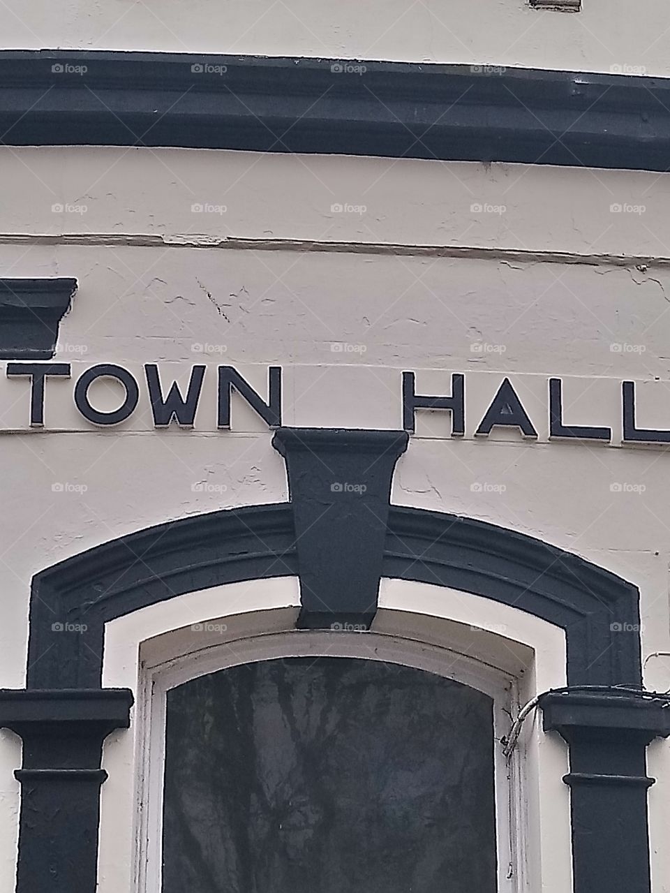The old town hall signage