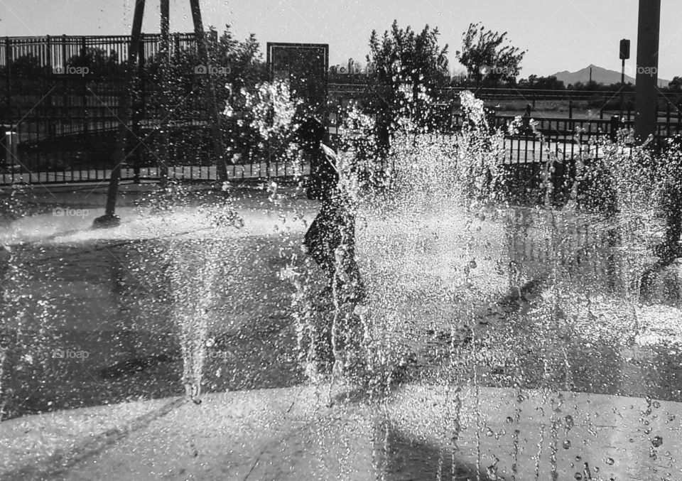 Playing in water