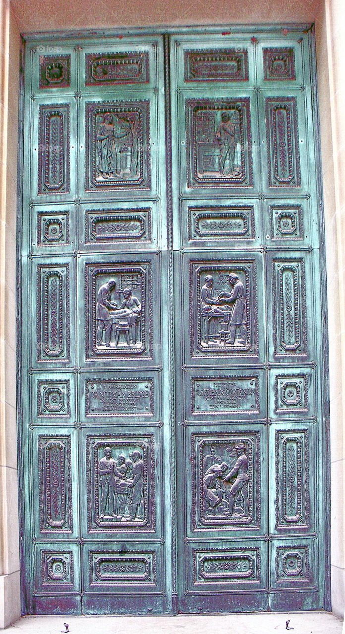 Copper door