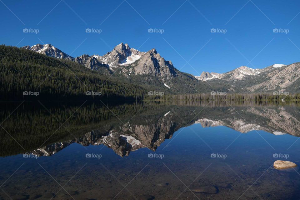 Snow, No Person, Mountain, Lake, Water