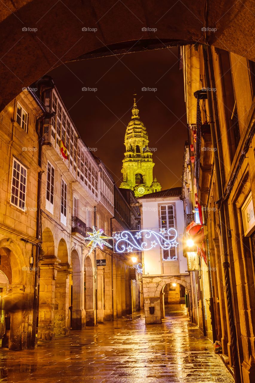 Christmas lights in Santiago de Compostela