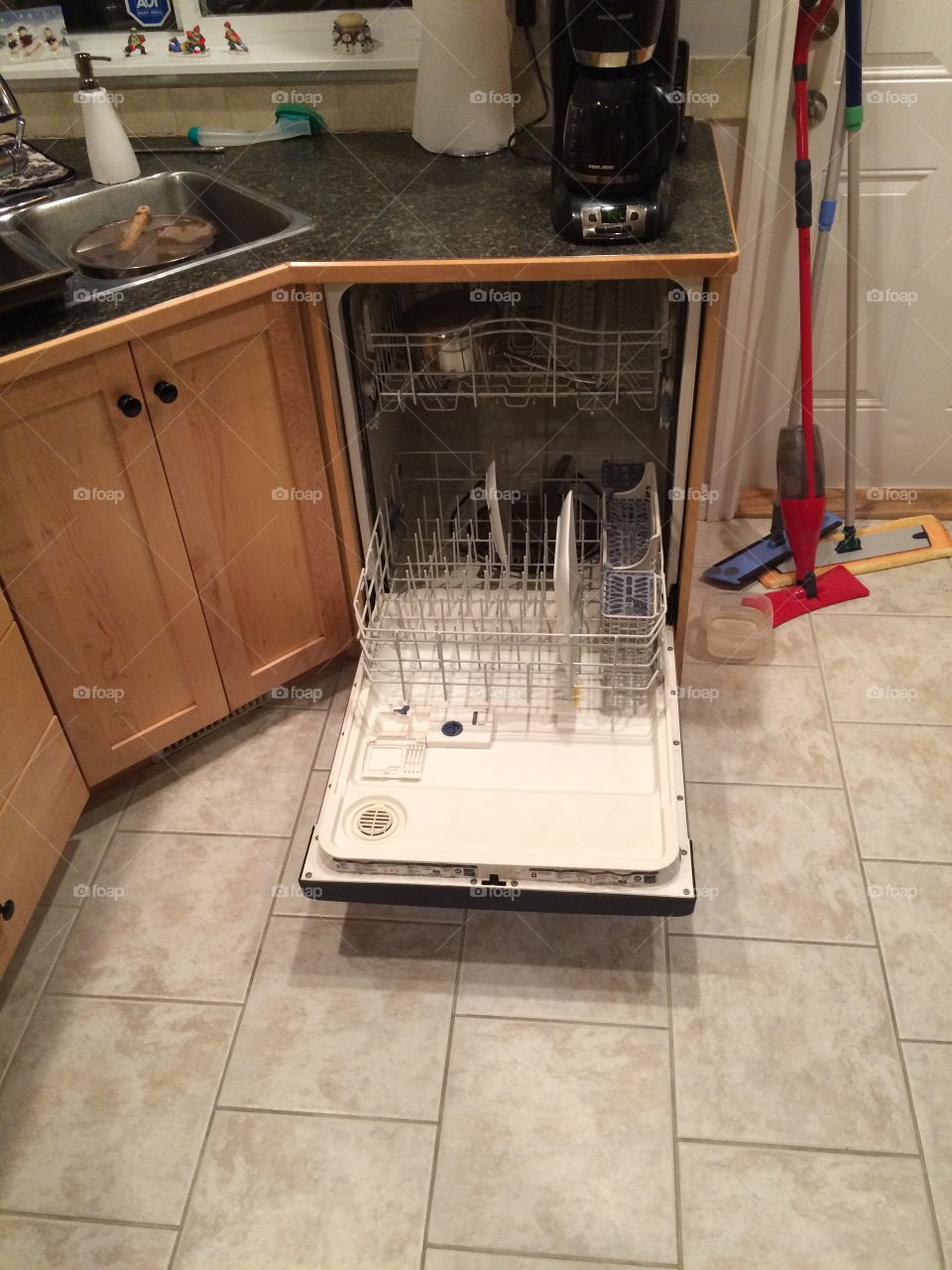 Loading the dishwasher 