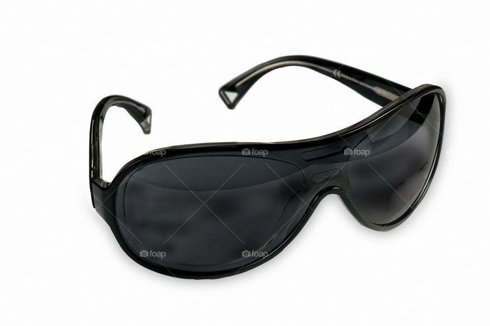 Black sunglasses on White background