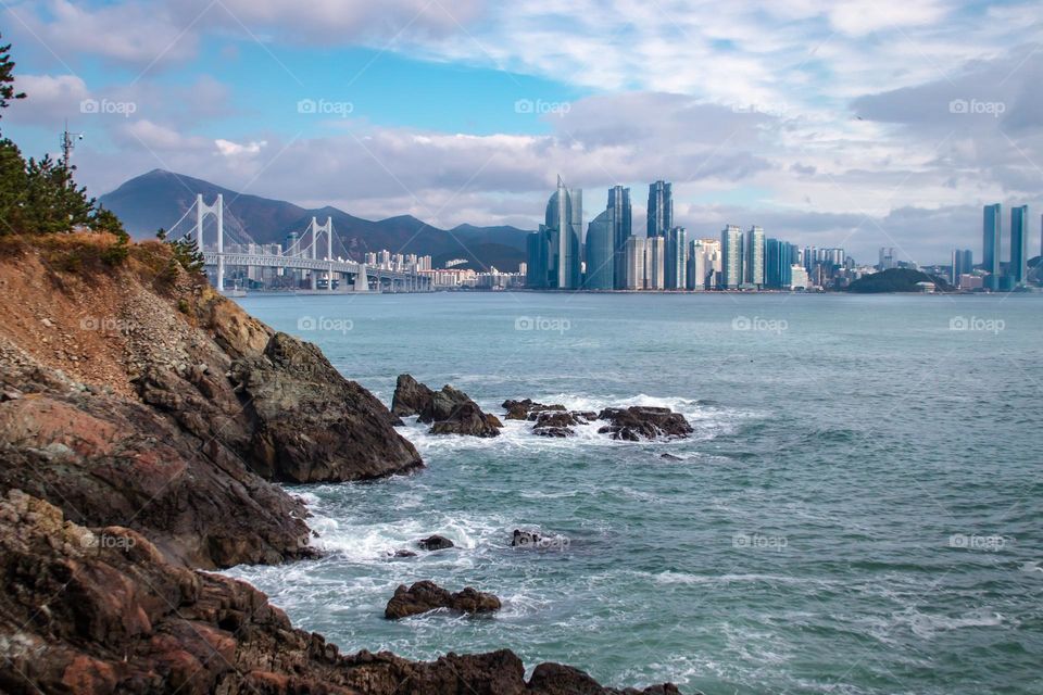 City scape in Busan, South Korea 