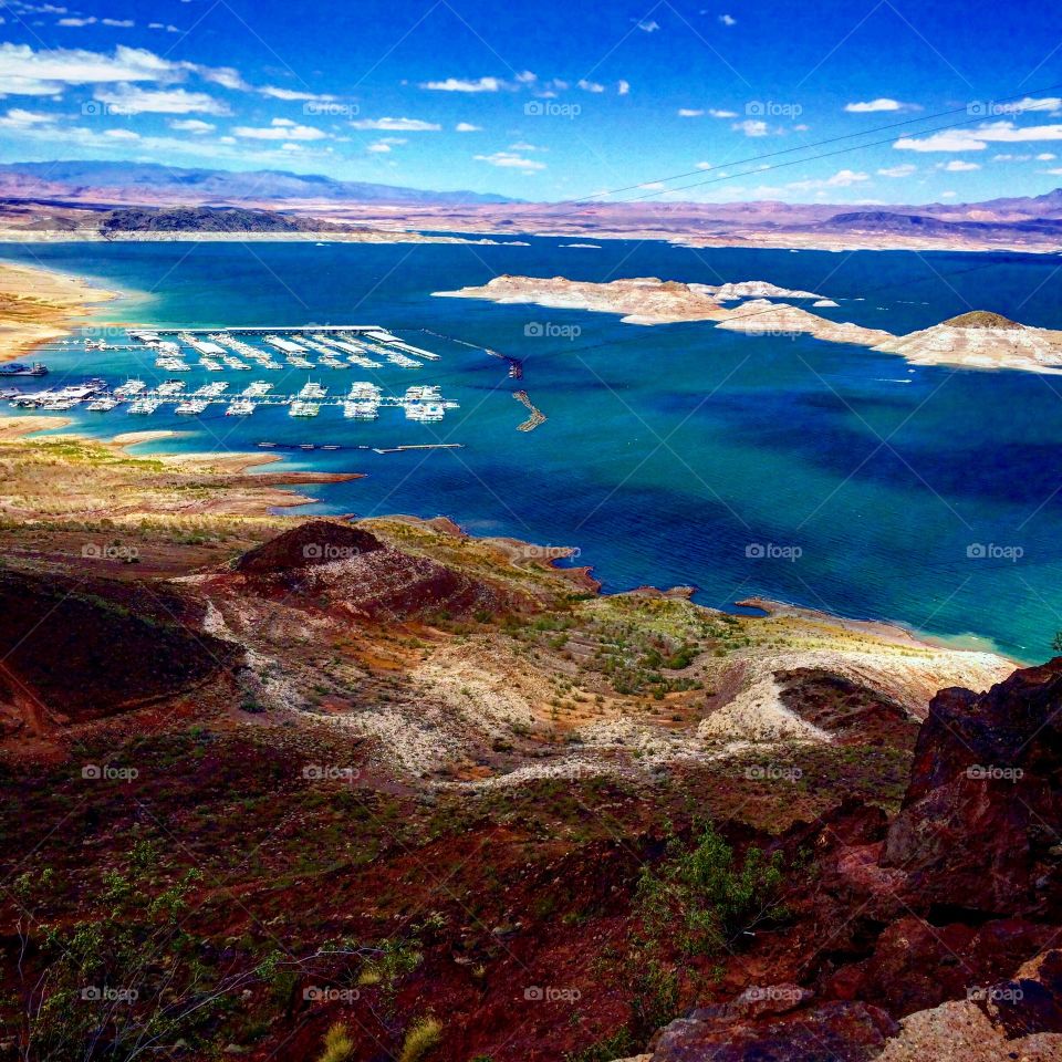 Nevada desert lake 