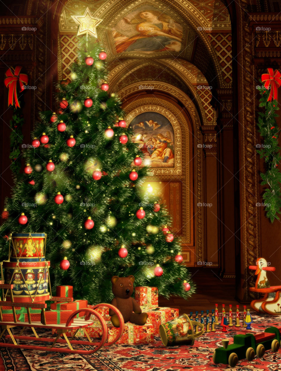 Christmas, Interior Design, Decoration, Celebration, Candle