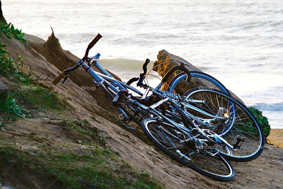 Bicycles on the beach 