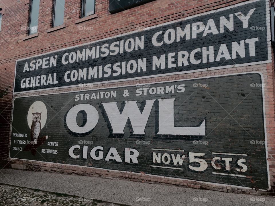 Beautiful brick billboard in Aspen ... When ads where still cool 