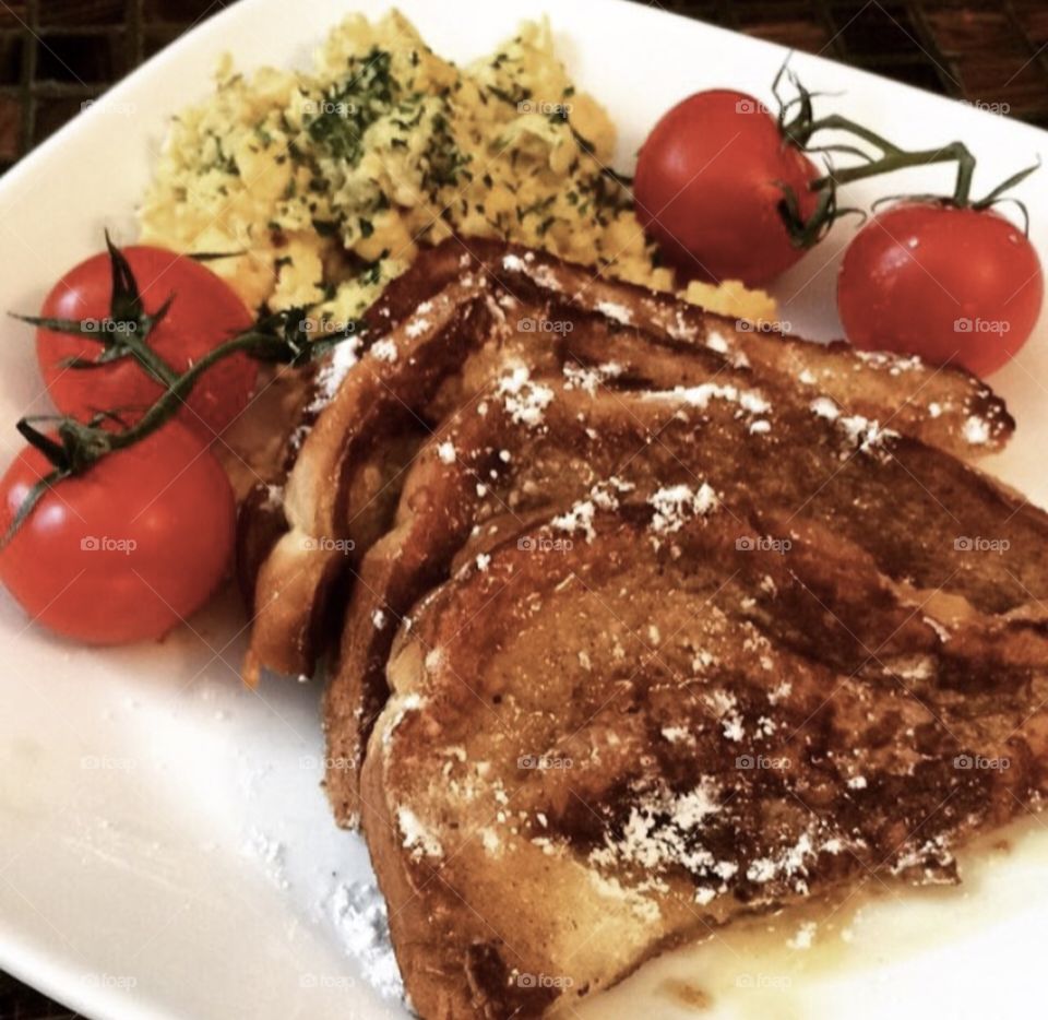 Home cooking is where the heart is at: French toast. 