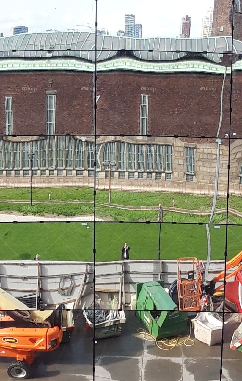 reflection on a building in Rotterdam