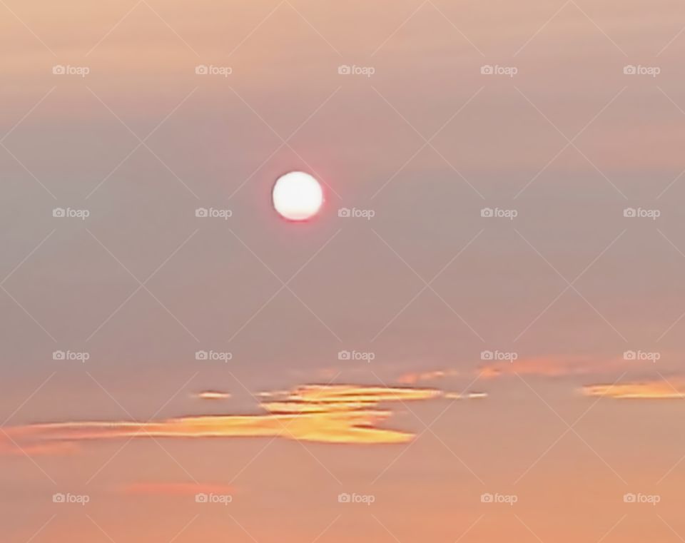 early morning  sunrise in Sacramento CA