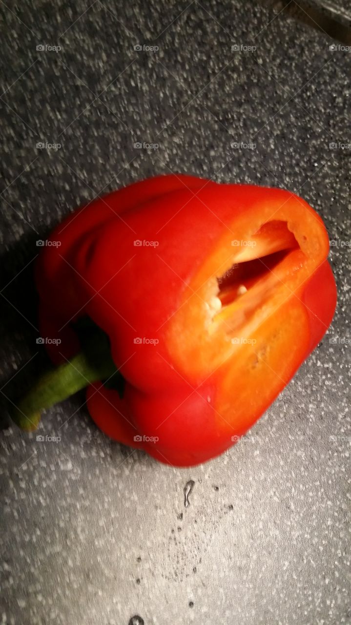 pepper. Just cut fresh red pepper.