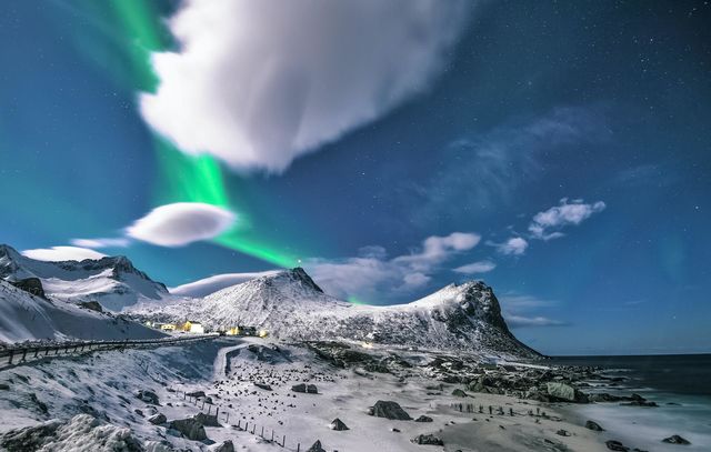 snow on the mountain