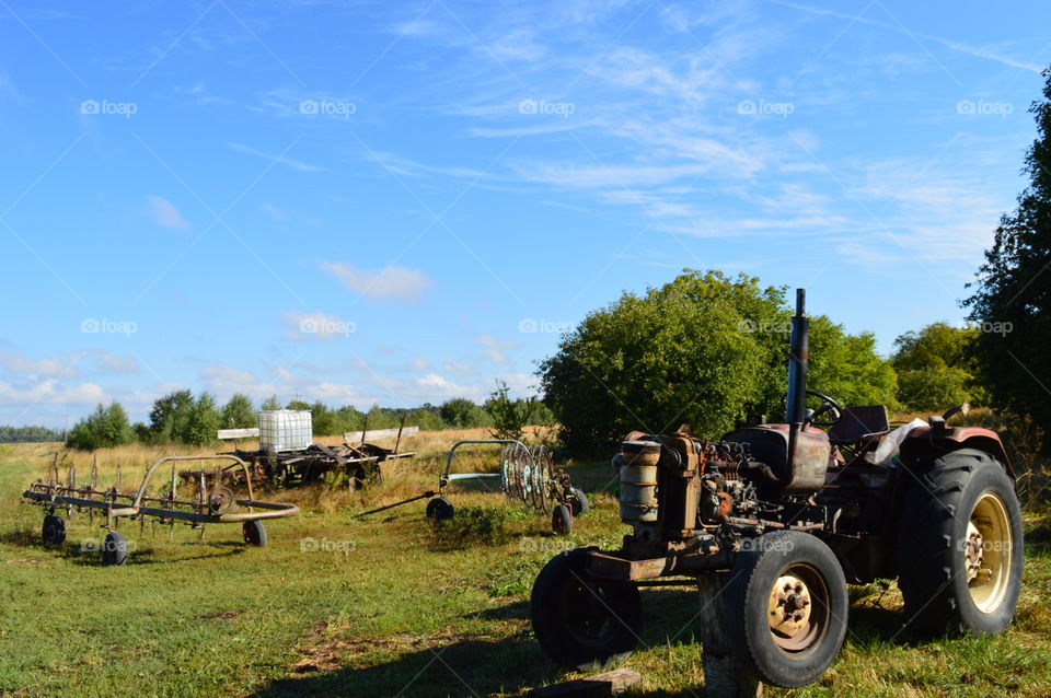 rural monuments. Very old agriculture appliances