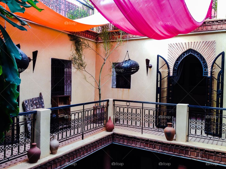 Riad . Riad in medina of Marrakech