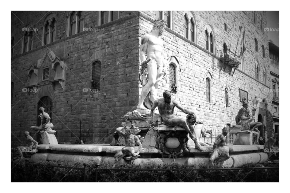 art of Firenze. photo of the square in Firenze, Italy