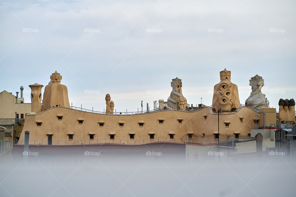 Chimeneas de la Casa Mila. Barcelona 
