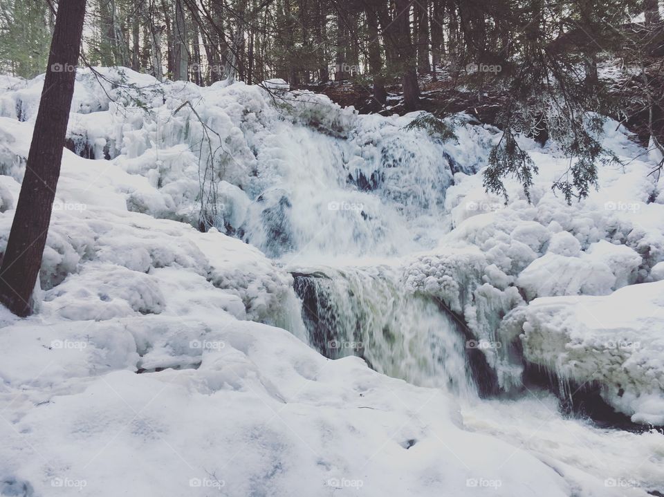 Snow waterfall 