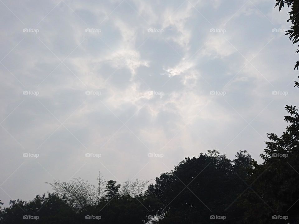 cloudy sky winter time cold time