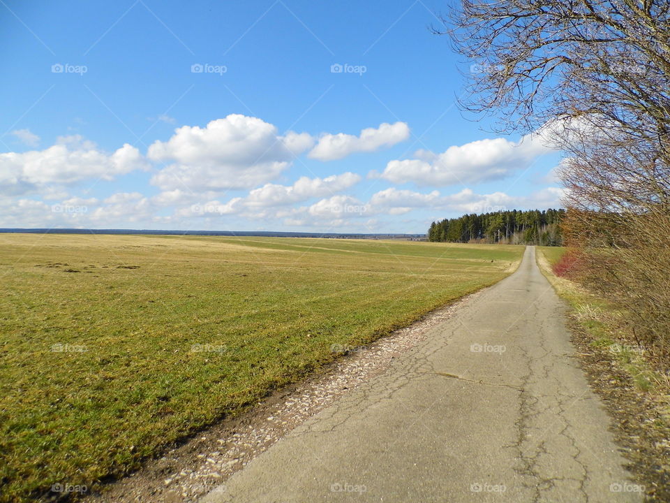 beautiful landscape and nice view and beautiful blue sky