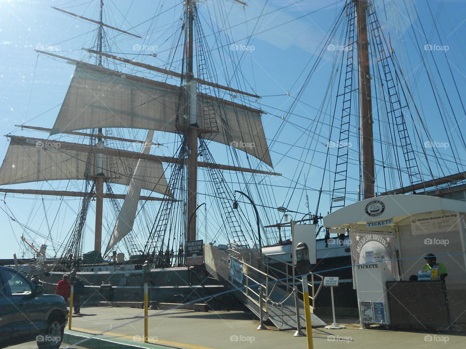 Maritime museum San Diego. Downtown San Diego Maritime Museum Sailing Ship